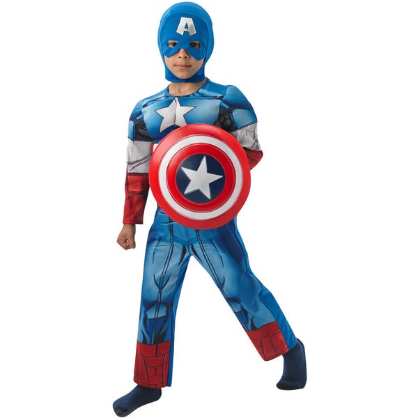 Marvel Avengers Boys' Deluxe Captain America Fancy Dress