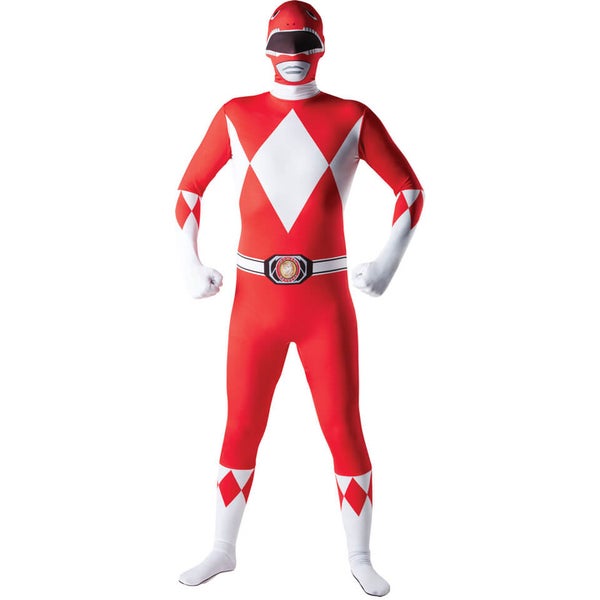 Power Rangers Men's 2nd Skin Red Power Ranger Fancy Dress