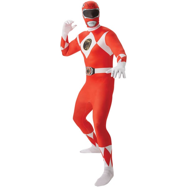 Power Rangers Men's 2nd Skin Red Ranger Fancy Dress