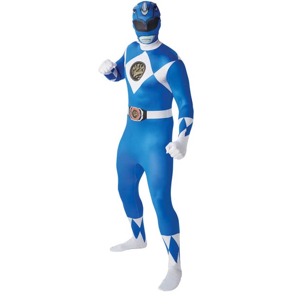 Power Rangers Men's 2nd Skin Blue Ranger Fancy Dress