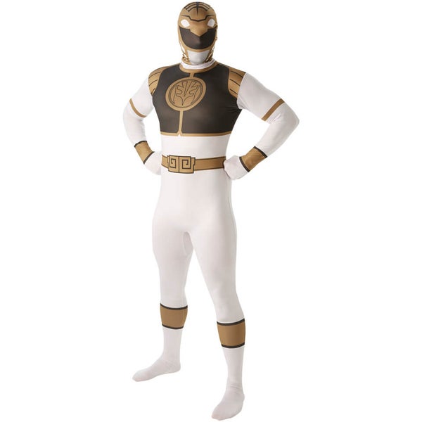 Power Rangers Men's 2nd Skin White Ranger Fancy Dress