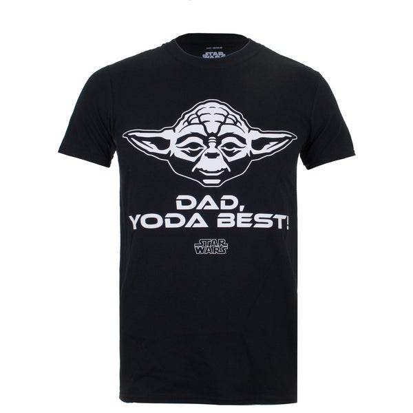 Star Wars Mens Yoda Best Dad T-Shirt - Zwart