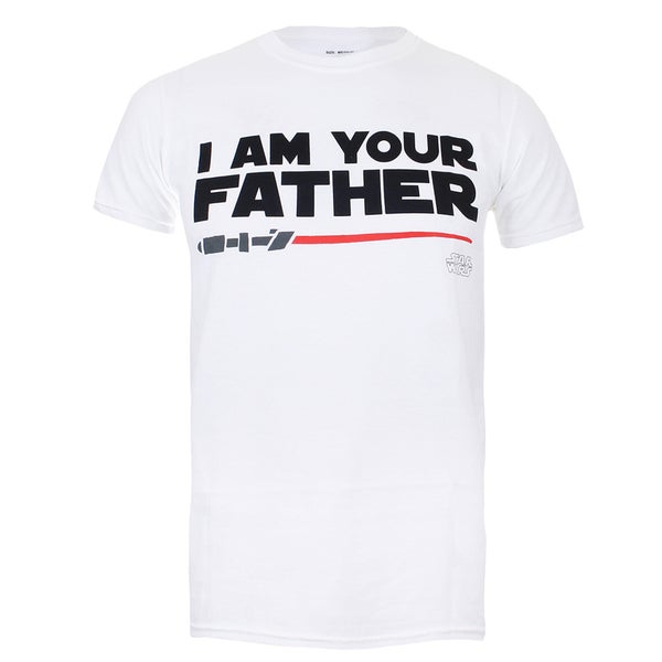 Star Wars Men's Father Lightsaber T-Shirt - White