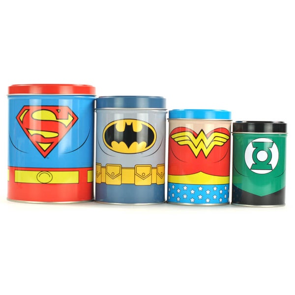 Justice League of America Cannisters in Gift Box (Set of 4)