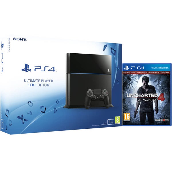 Sony PlayStation 4 1TB Console - Includes Uncharted 4: A Thief’s End