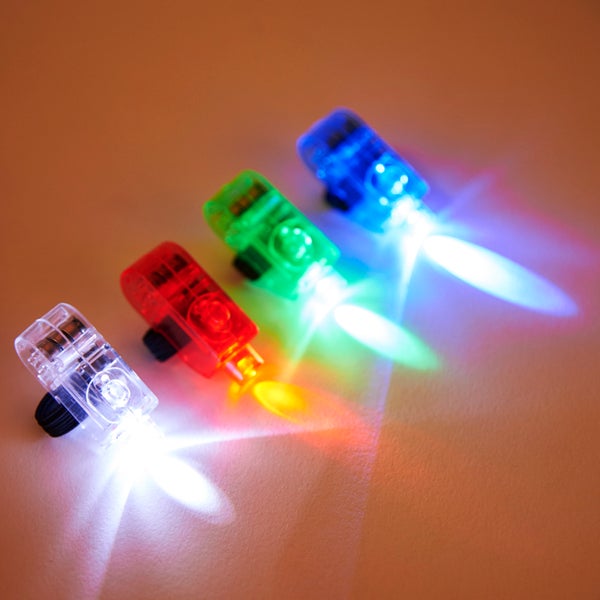Multicoloured Strap on LED Finger Lights