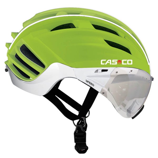 Casco Speedster Road Helmet - Green - Clear Visor |