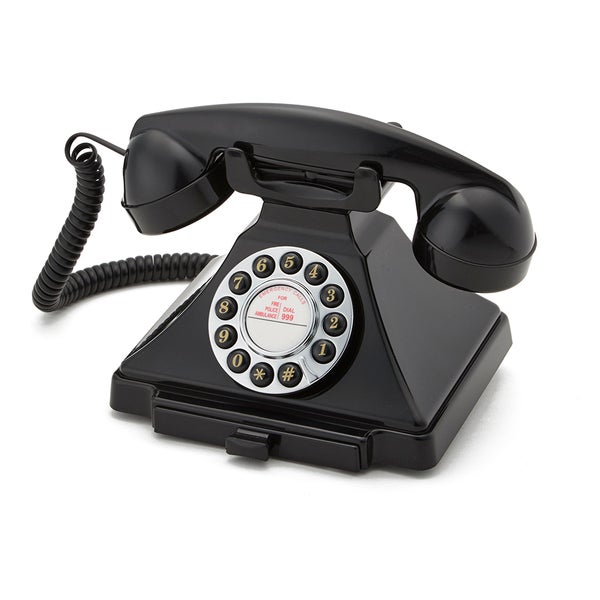 GPO Retro 1929S Classic Carrington Push Button Telephone - Black