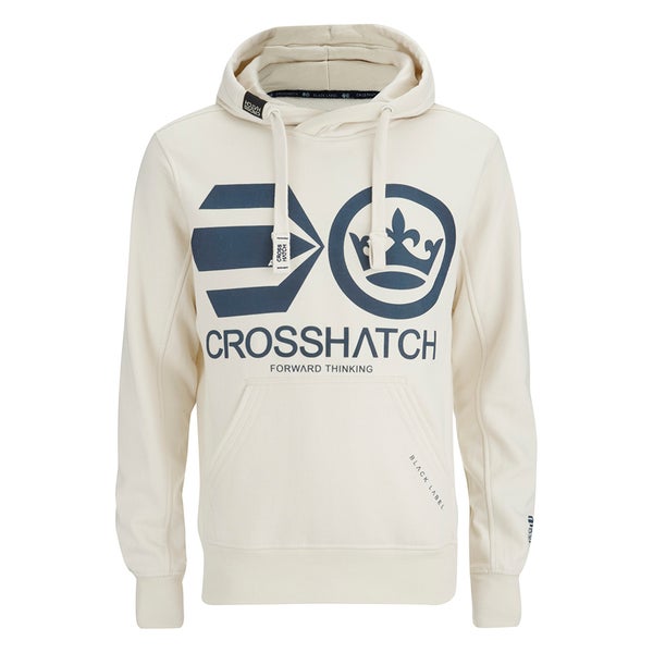 Sweatshirt à Capuche "Quon Kangeroo " Crosshatch -Homme -Blanc Cassé
