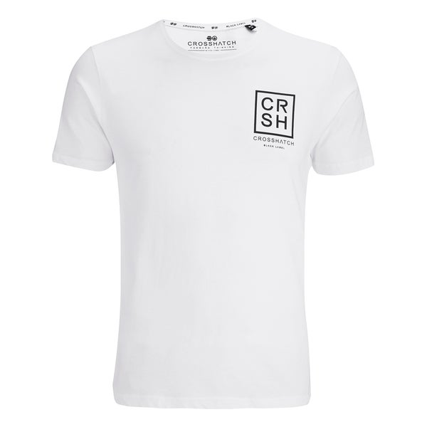 Crosshatch Herren Hicker Graphic T-Shirt - White