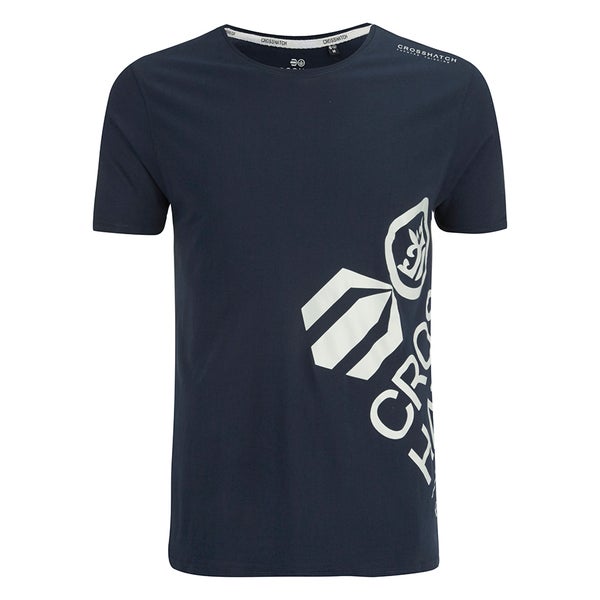T-Shirt Crosshatch "Nazmin" -Homme -Bleu Marine