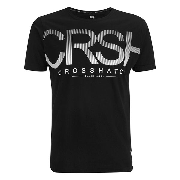 T-Shirt Crosshatch "Crusher" -Homme -Noir
