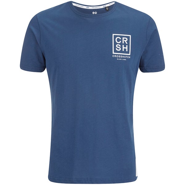 T-Shirt Crosshatch "Hicker" -Homme -Bleu