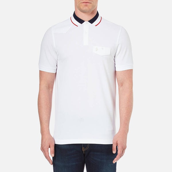 Luke 1977 Men's Airbright Collar Detail Polo Shirt - White