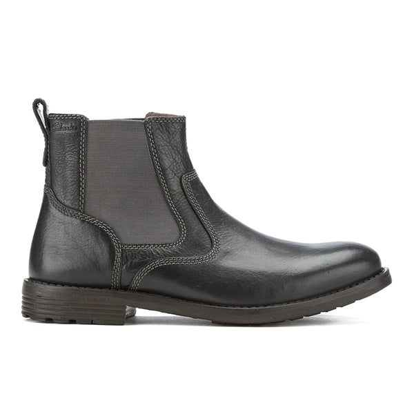 Clarks Men's Faulkner On Leather Chelsea Boots - Black