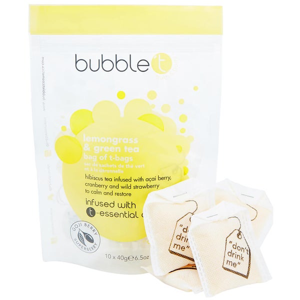 Bubble T Bath Infusion T-Bags - Lemongrass & Green Tea 10 x 40 g