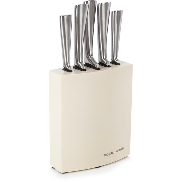 Morphy Richards 974816 Accents 5 Piece Knife - Cream
