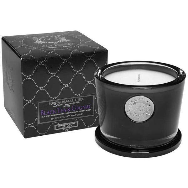 Aquiesse Small Glass Jar Candle - Black Tea and Cognac