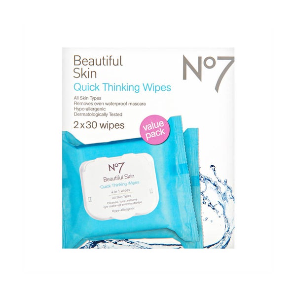 No7 Quick Thinking Wipes - Value Pack