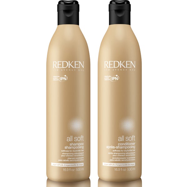 Redken All Soft Shampoo & Conditioner-sett 500 ml