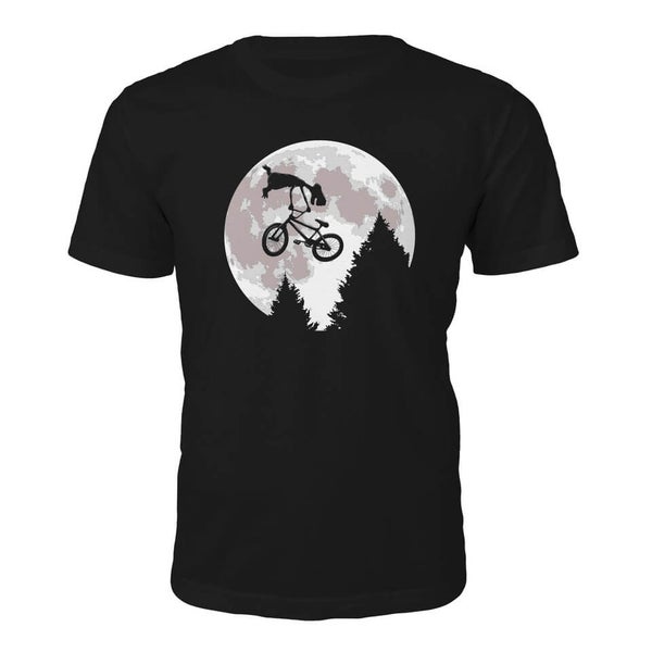 Tee Junkie Mens Alien Moon T-Shirt - Black