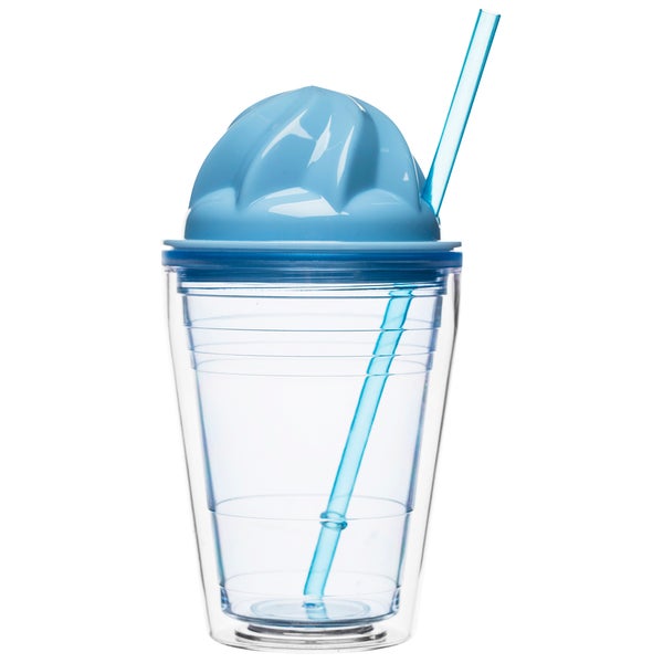 Sagaform Sweet Plastic Milkshake Cup 350ml - Blue