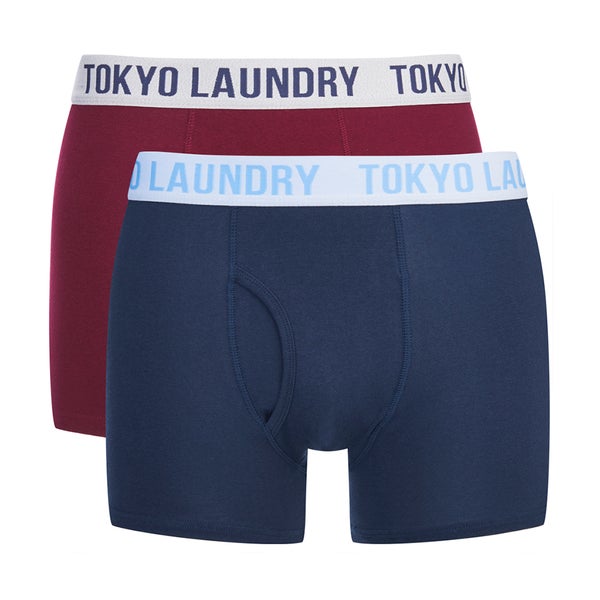 Tokyo Laundry Men's 2-Pack Cairns Boxers - Oxblood RP/Vintage Indigo