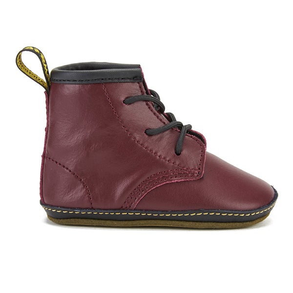 Dr. Martens Baby Auburn Crib Lace Booties Cherry Red TheHut
