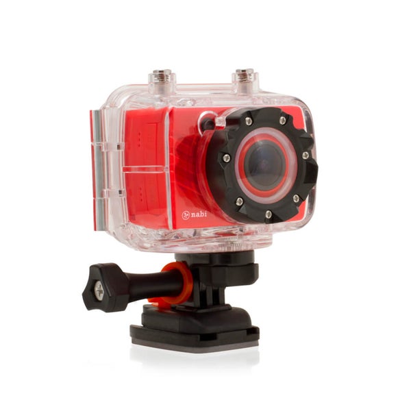 Nabi Look 1080p HD Camcorder & Accessories (5MP Camera) - Red