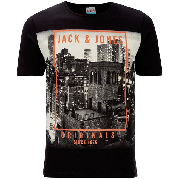 T -Shirt Jack & Jones pour Homme Originals Coffer -Noir