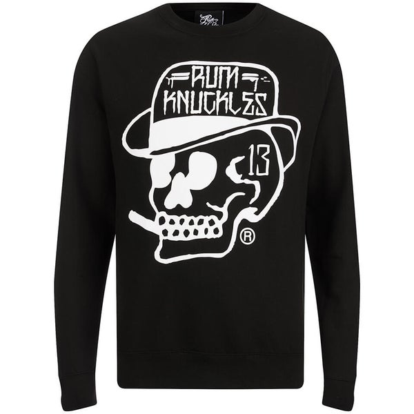 Rum Knuckles Classic Logo Crew Neck Sweatshirt - Black