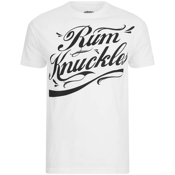 T-Shirt Homme Rum Knuckles Signature Logo -Blanc