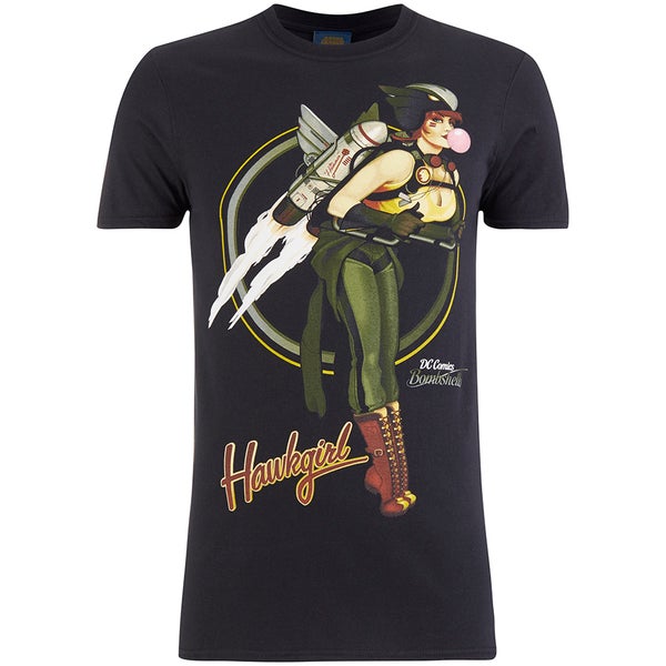 DC Comics Bombshells Men's Hawkgirl T-Shirt - Black