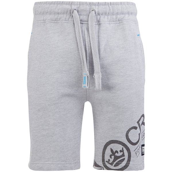 Crosshatch Men's Pacific Jog Shorts - Grey Marl