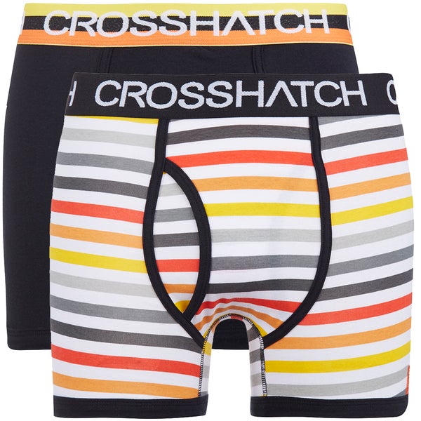 Crosshatch Men's Refraction 2-Pack Boxers - Black