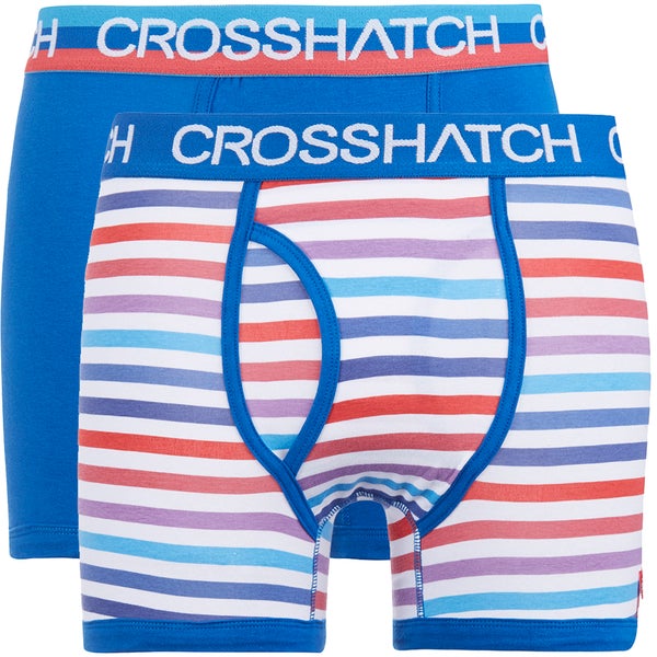 Crosshatch Men's Refraction 2-Pack Boxers - Classic Blue