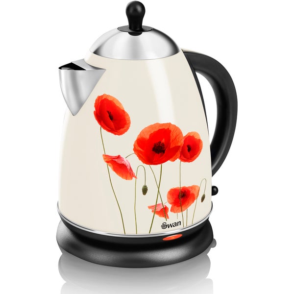 Swan SK24010POPN 1.7L Poppy Jug Kettle - White