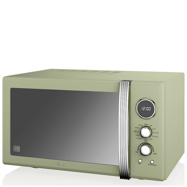 Swan Retro 25L Digital Combi Microwave with Grill - Green