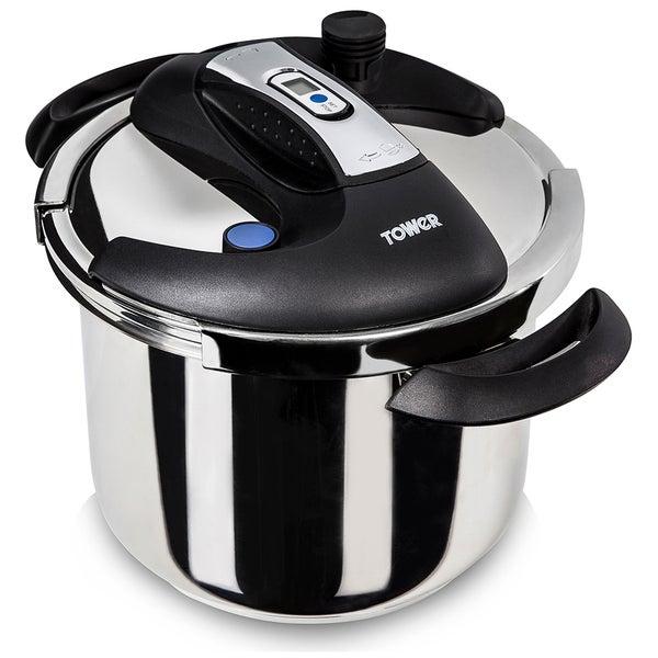 Tower One Touch Pressure Cooker 6L - Stainless Steel