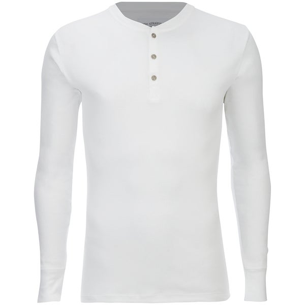 Levi's Men's 300LS Long Sleeve Button Neck T-Shirt - White