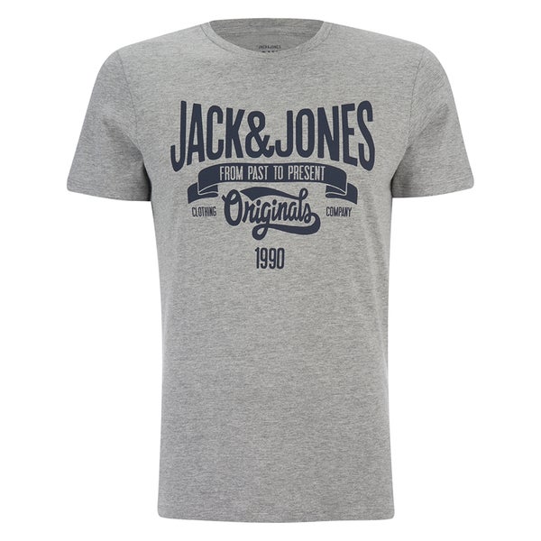 Jack & Jones Men's Originals Raffa T-Shirt - Light Grey Melange