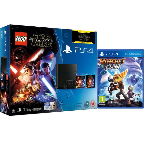 Sony PlayStation 4 500GB - Includes LEGO Star Wars: The Force Awakens, Star Wars: The Force Awakens and Ratchet & Clank