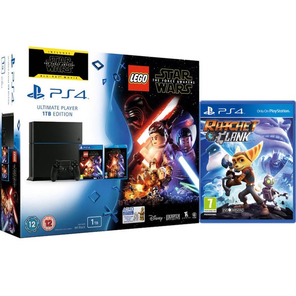 Sony PlayStation 4 1TB - Includes LEGO Star Wars: The Force Awakens, Star Wars: The Force Awakens and Ratchet & Clank