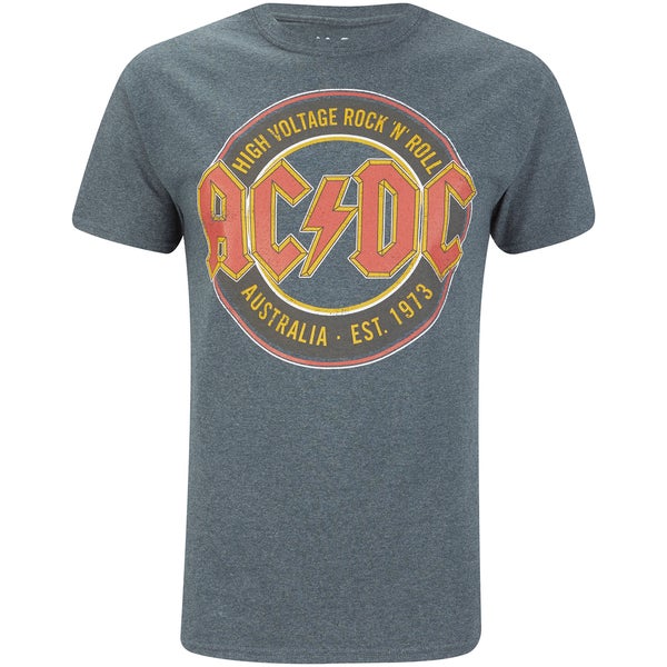 AC/DC Men's Est 73 TShirt Dark Heather Merchandise Zavvi UK