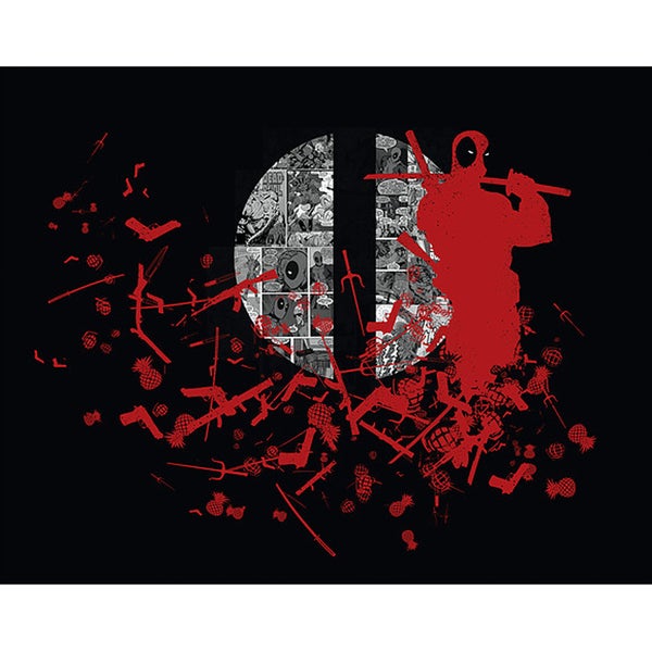 Anti Hero Deadpool Comic Book Inspired Art Print - 14" x 11"