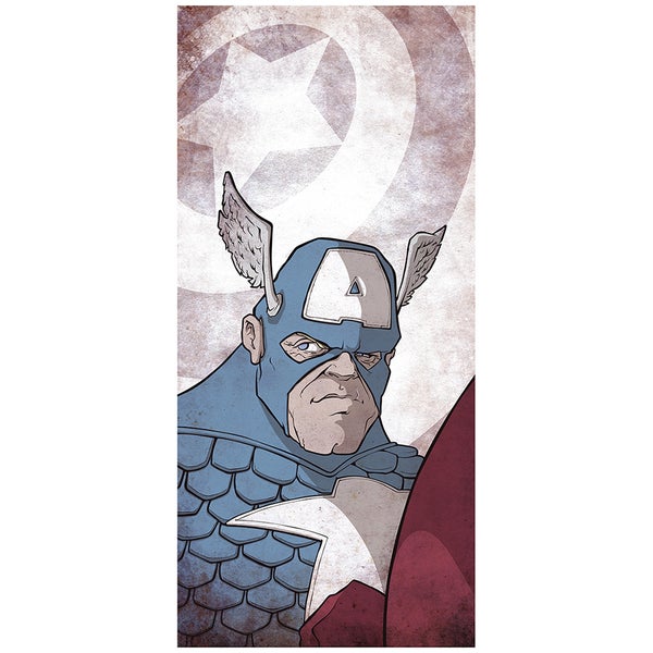 Americas Captain Captain America Fine Art Print - 16.5" x 9.7"