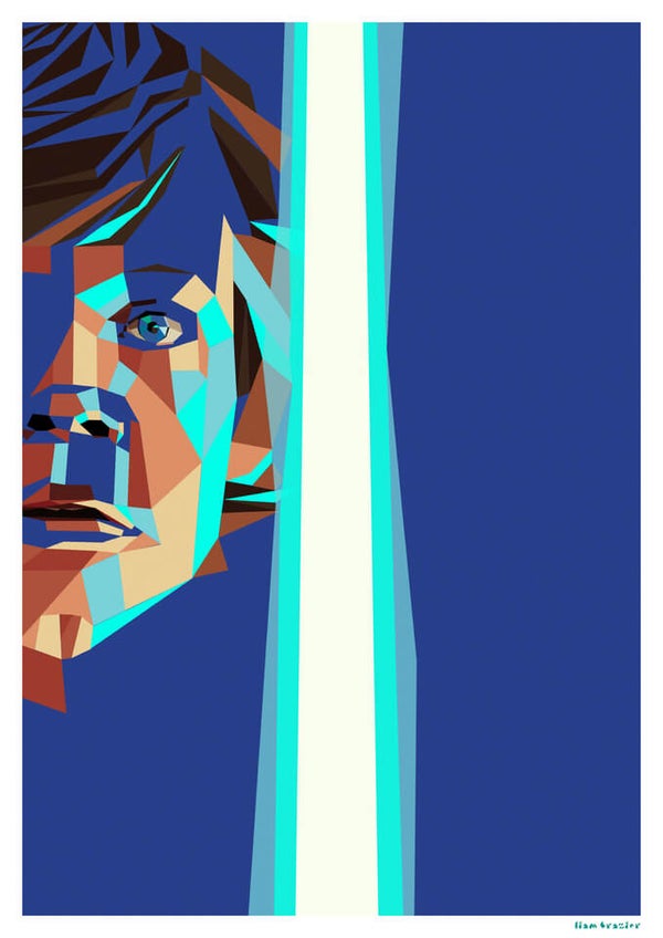 Star Wars Luke Skywalker Inspired Geometric Art Print - Farm Boy 16.5" x 11.7"
