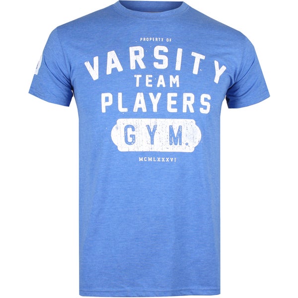 T-Shirt Homme Varsity Team Players Gym - Bleu