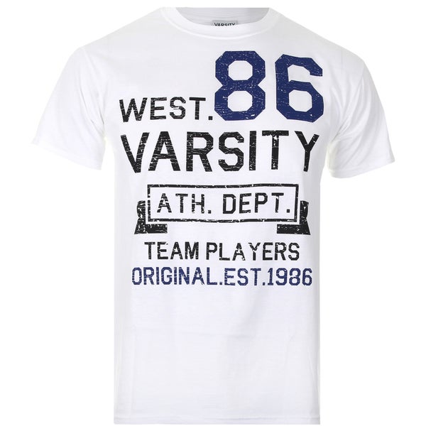 Varsity Team Players Men's West 86 T-Shirt - White