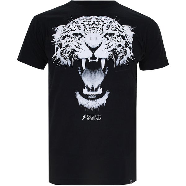 Cotton Soul Men's Leopard T-Shirt - Black